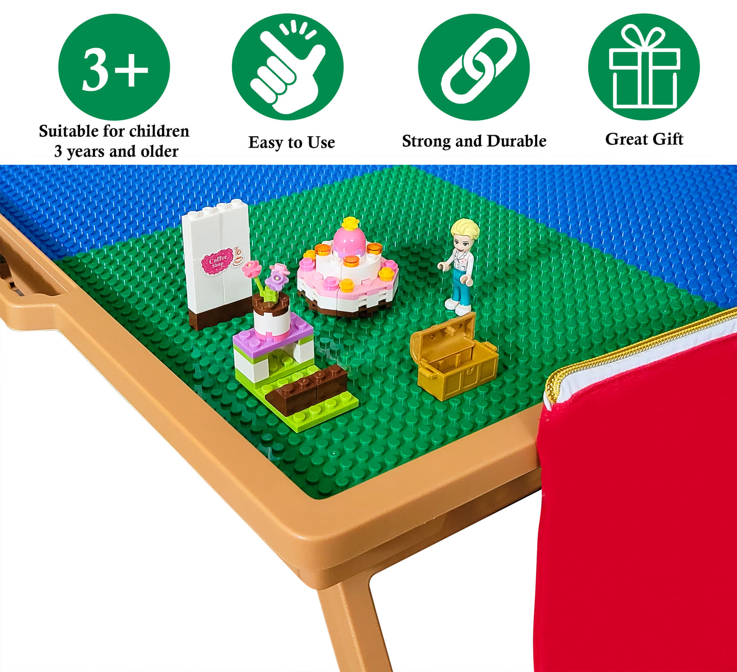 Large Foldable Building Block Activity Table