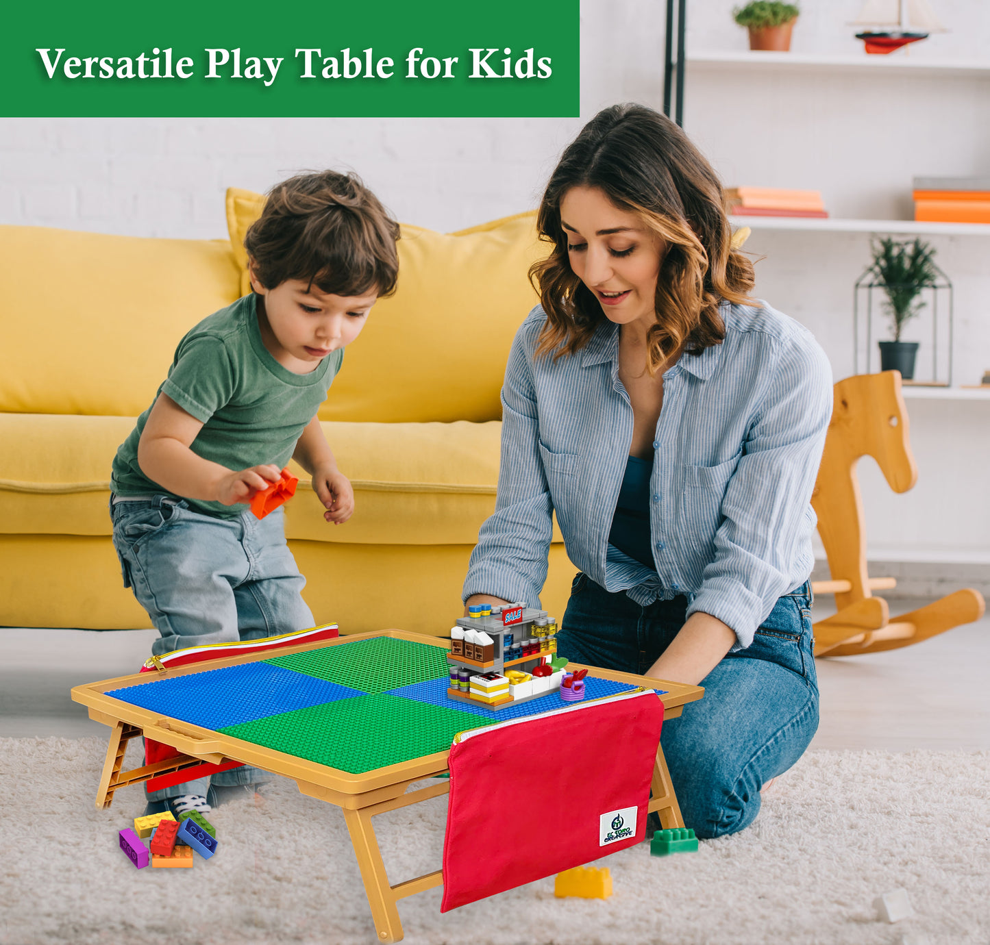 Large Foldable Building Block Activity Table